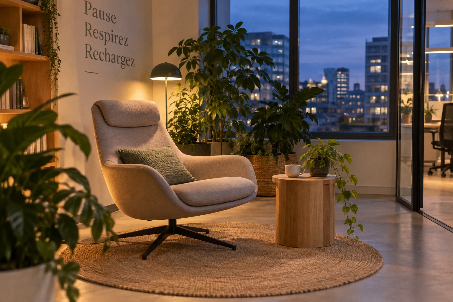 Espace détente au bureau : concevoir un lieu de récupération