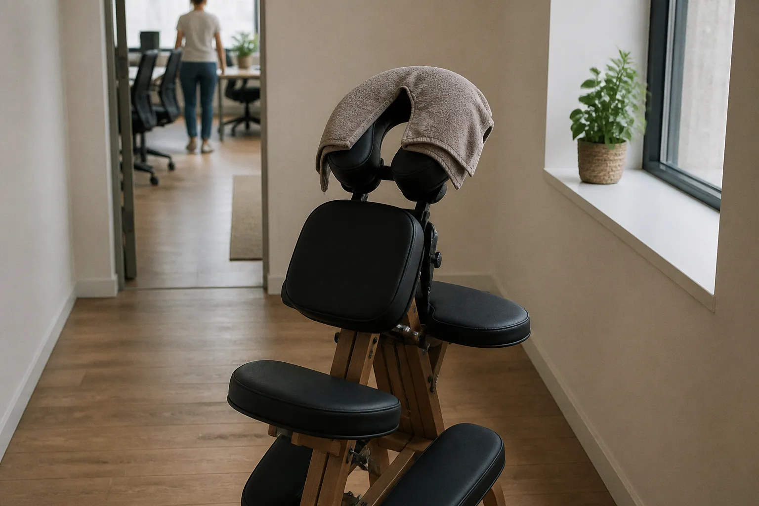 Massage assis entre collègues : protocole anti-stress au bureau