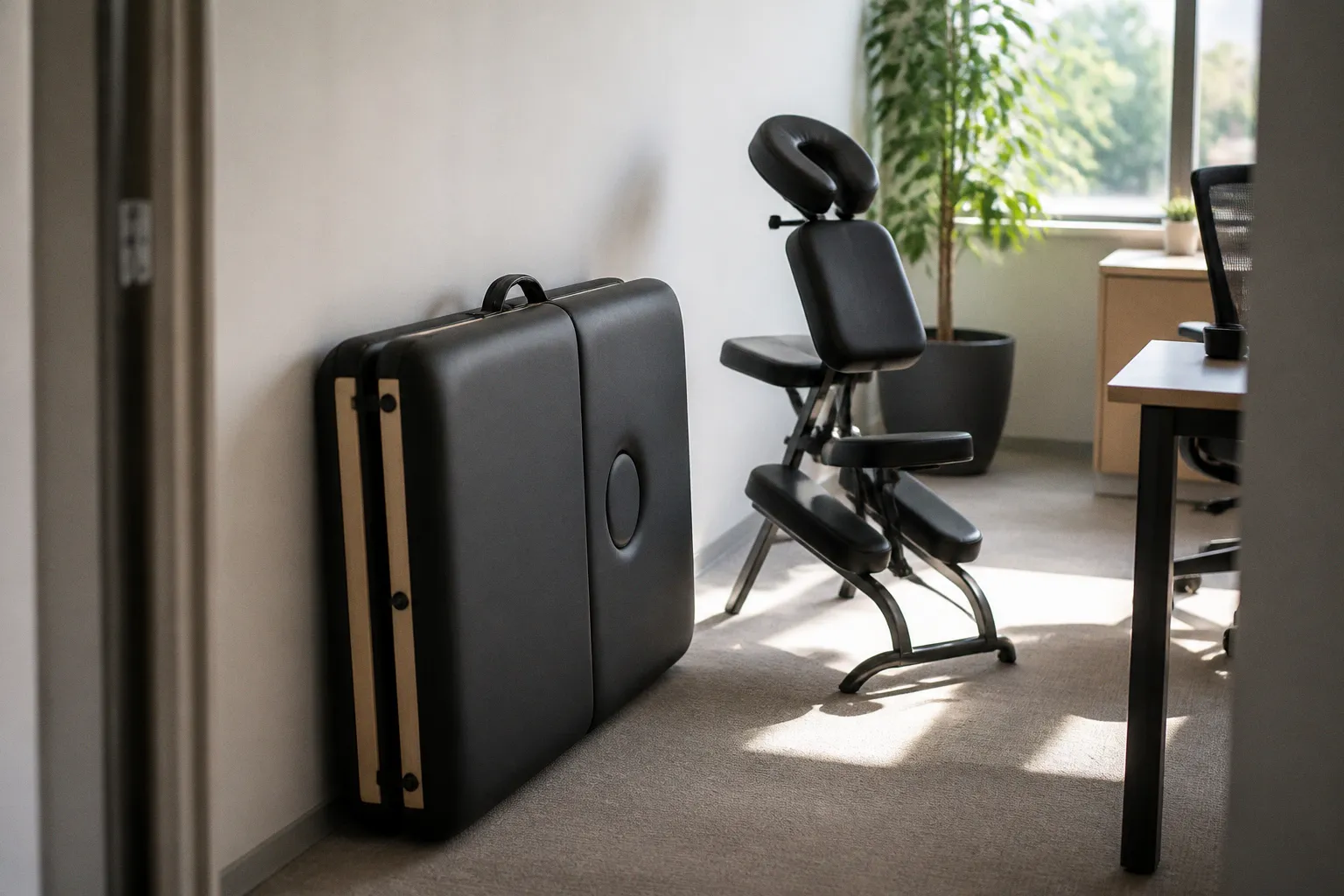 Massage au travail : chaise ergonomique ou table de soin ?