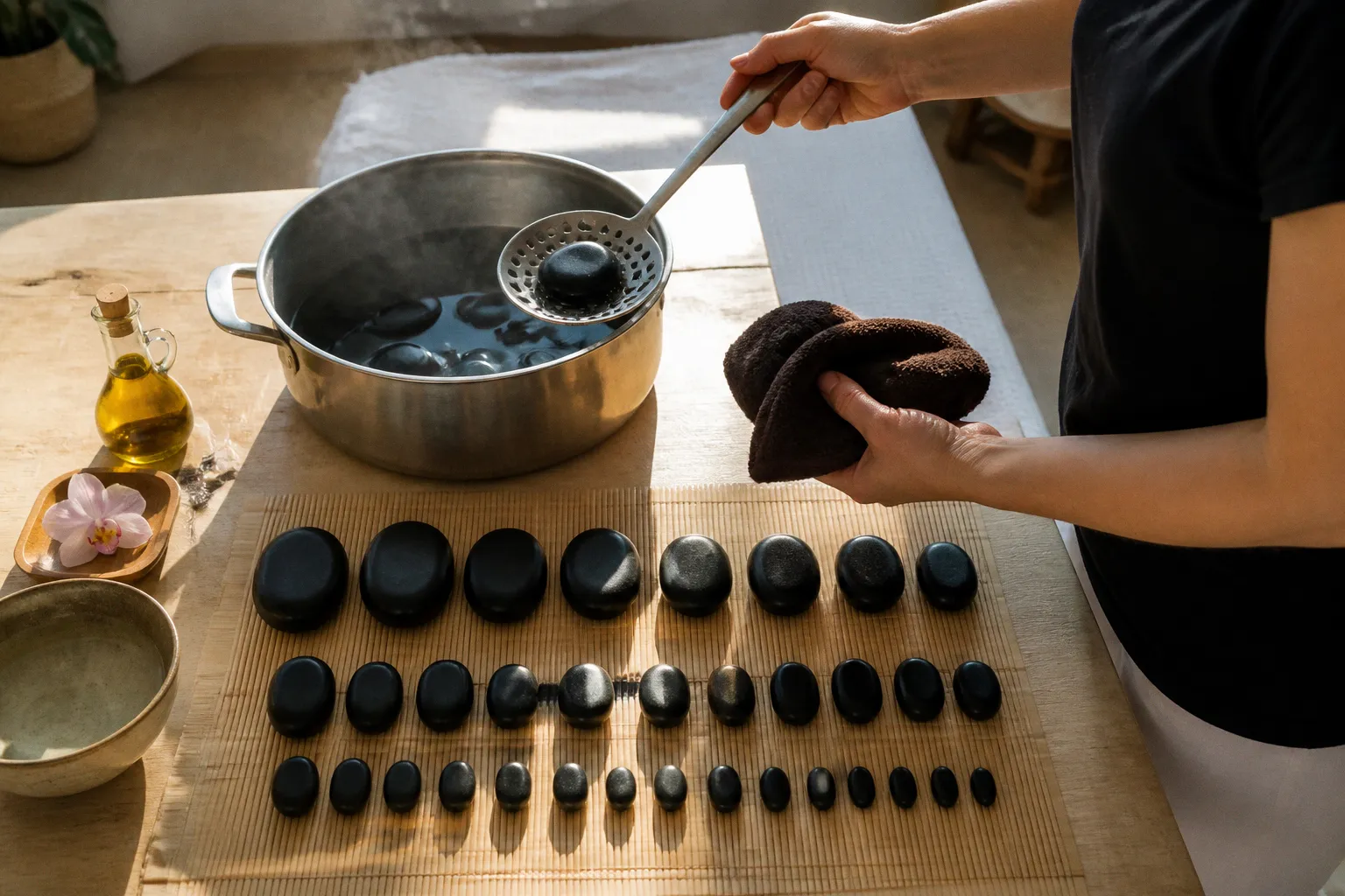 Massage aux pierres chaudes : étapes pour débuter chez soi