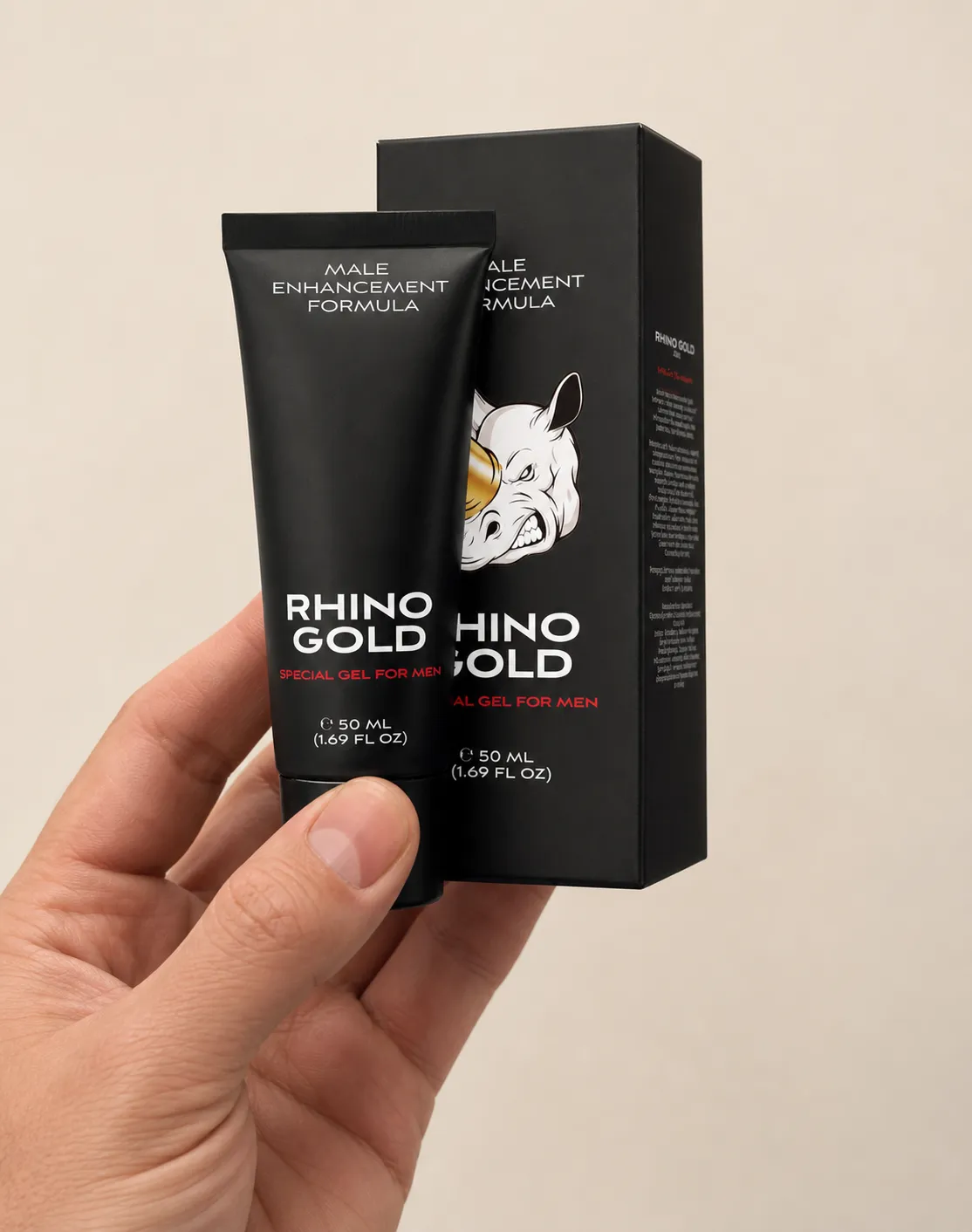 Rhino Gold Gel — le produit en main