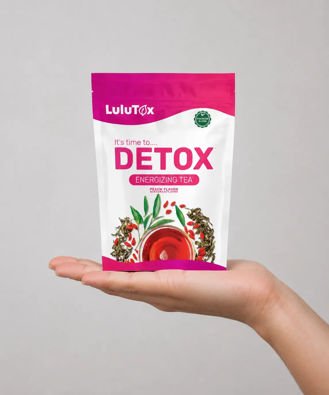 Lulutox Detox Tea HCTC — le produit en main