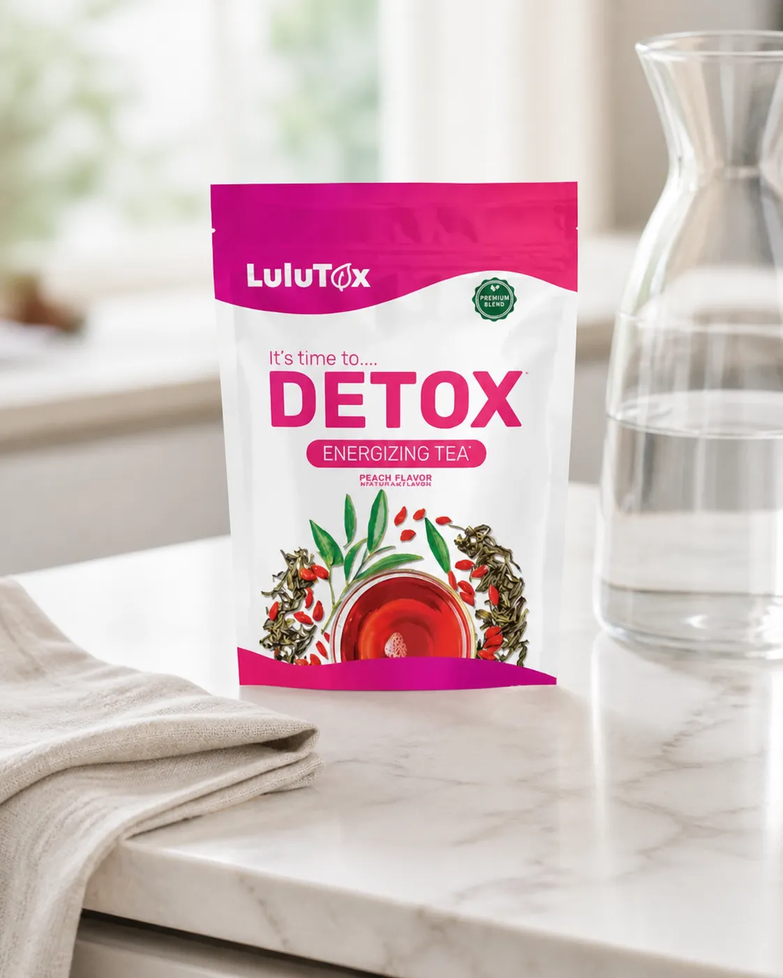 Lulutox Detox Tea — le produit au quotidien
